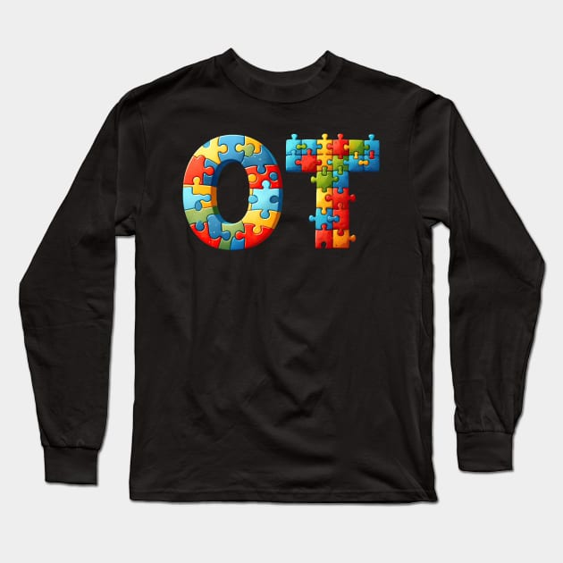 Autism Awareness Occupational Therapy OT Long Sleeve T-Shirt by Mind Your Tee